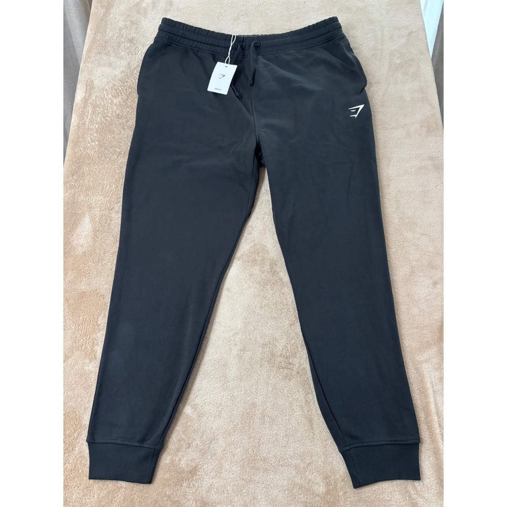 Gymshark Crest Joggers Men's Size 3XL Color Black Slim Fit Gymwear Casual NEW - Picture 1 of 12
